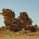 One of three sandstone outcrops, or spurs, containing the sculptures. (Image: G. Charloux et al., 2018)